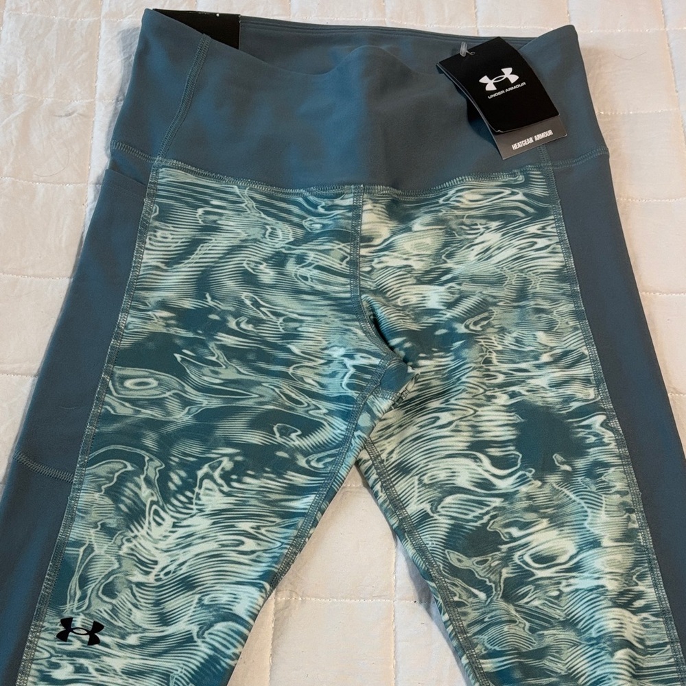Under Armour Green and Cream Patterned Leggings